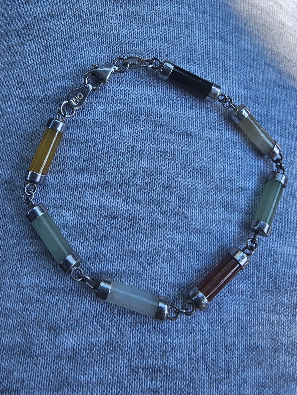 Silver Jade Vintage Bracelet